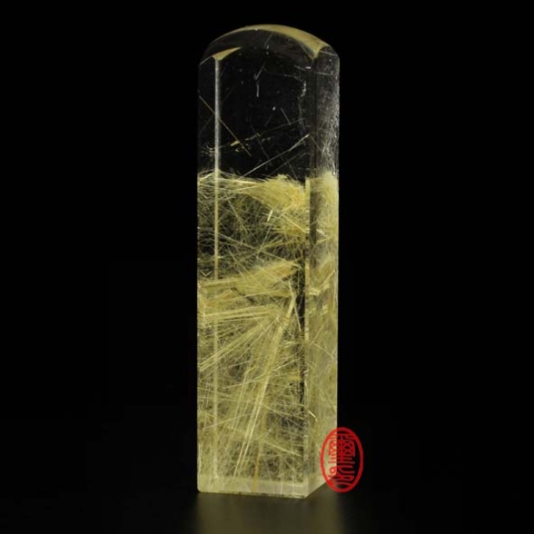 天然鈦晶水晶印章-方金韻天璇